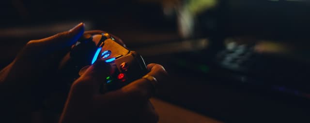 Controller in a gaming setup